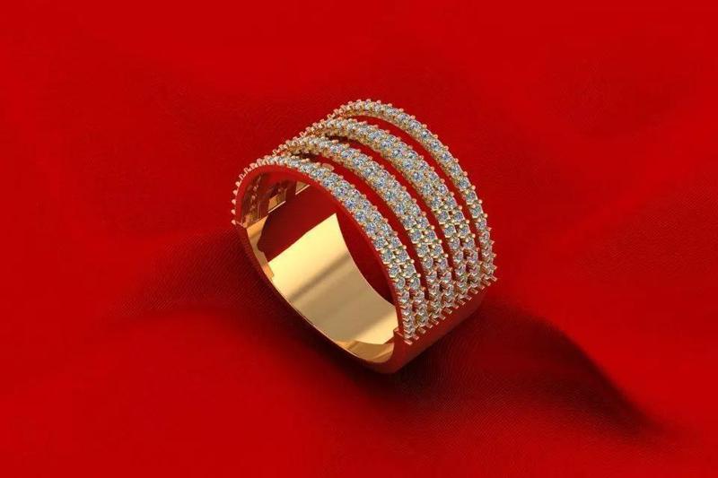 C3D220R Line Love Diamond Ring