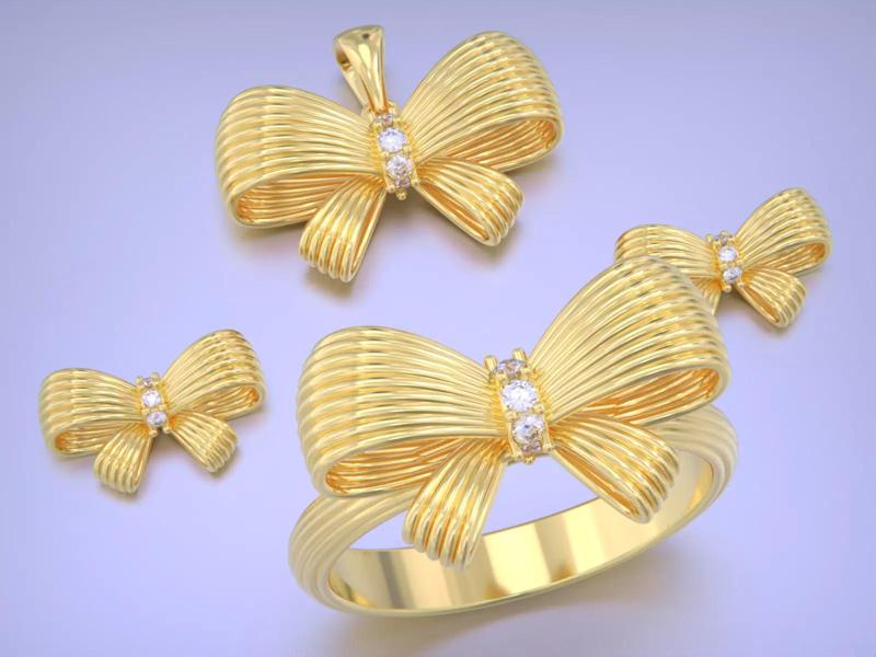 bow tie jewelry set