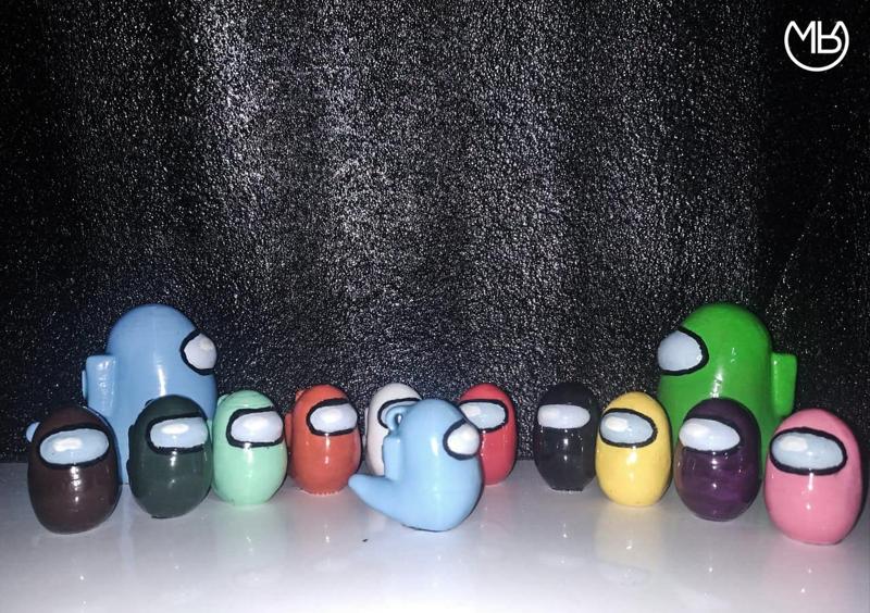 Among Us Ghost Keychain + Doll