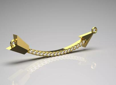 Yellow Gold Bow Pendant jp0280