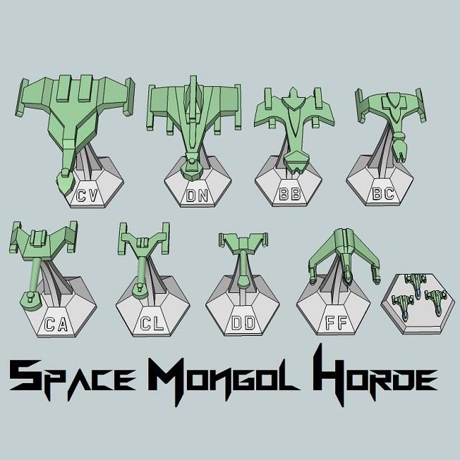 MicroFleet Space Mongol Horde Starship Pack