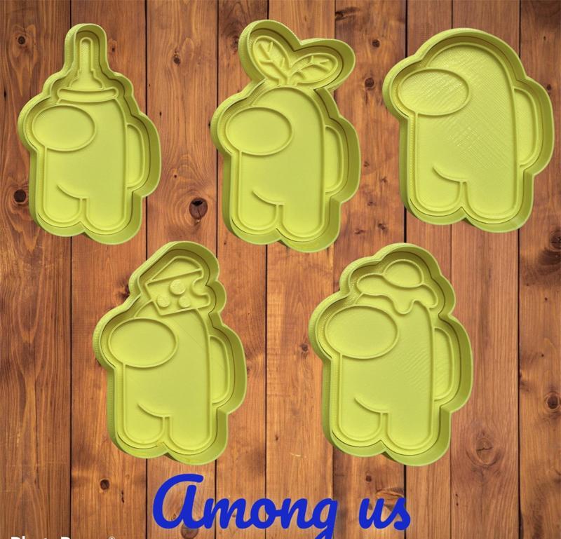 Among Us cookie cutter / Cortadores de galleta de Among Us
