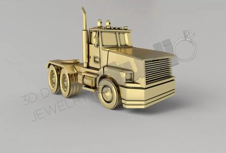 Highly detailed 3d truck model