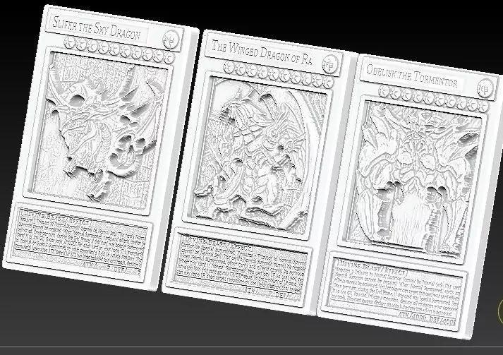 Egyptian God Cards Yu-Gi-Oh 3D print model English version