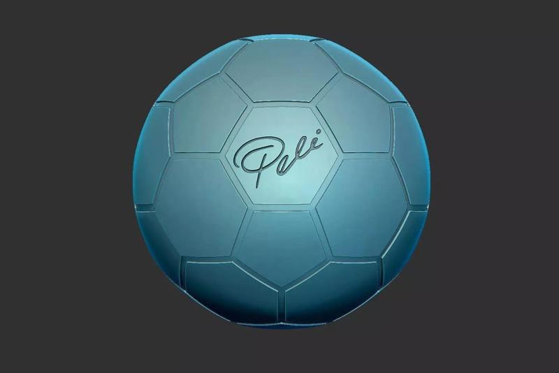 Pele Signed Soccer Ball
