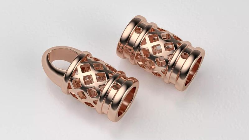 The beads on leather rope