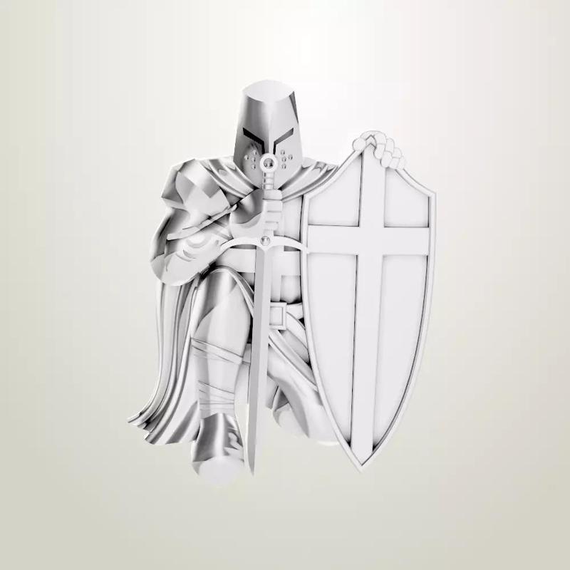 Medieval Hospitaller Knight Praying