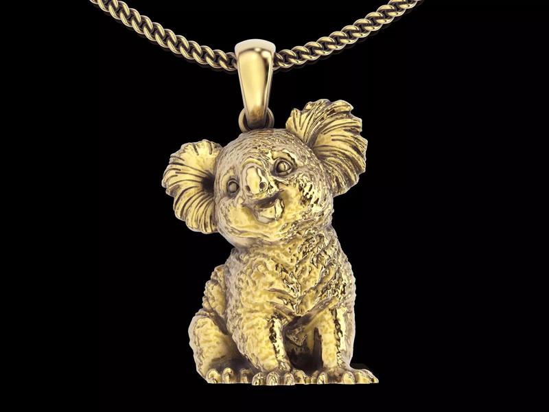 Kuala pendant silver gold jewelry printable 3D model