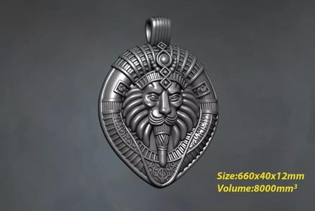 Lion head Egyptian style designer Pendant