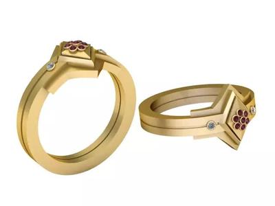 Geometric Ring 3D PRINTABLE MODEL