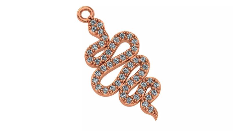 Snake Charm Necklace Pendant