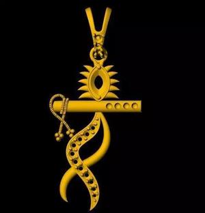 krishna pendant 3dm and stl file