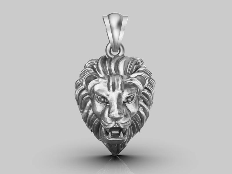Lion face pendant file