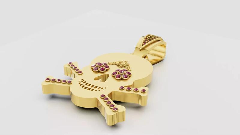 SkullPendant 3D printable model