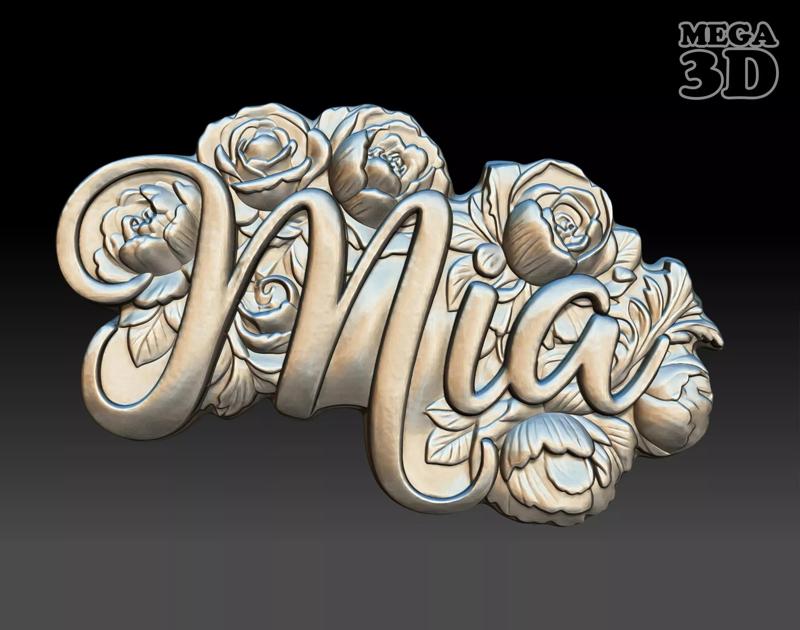 Mia Floral Name Pendant - 250707