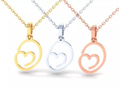 O  VALENTINE PENDANT  HANDMADE FONT