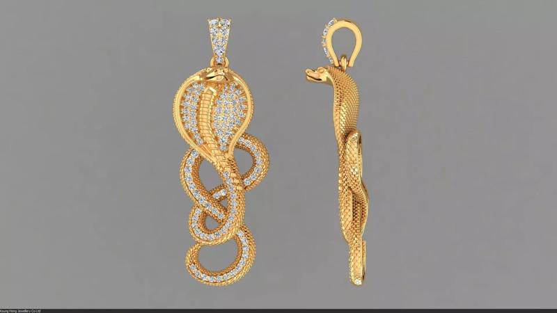 Snake Pendants Diamonds