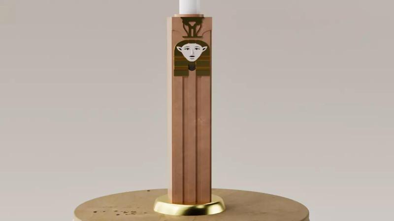 Porta velas - Candelabro columna egipcia