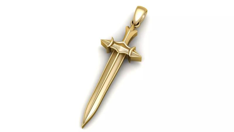 Men Fashion Sword Pendant 3d printable Model