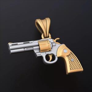 Gun Revolver Colt Pendant