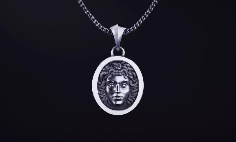 Medusa Pendant 3 Parts Separated or Full 3D PRINT CASTABLE