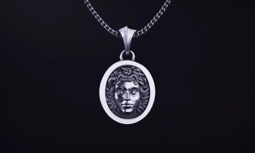 Medusa Pendant 3 Parts Separated or Full 3D PRINT CASTABLE
