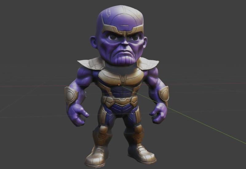 Thanos 3D Model – The Mad Titan Detail