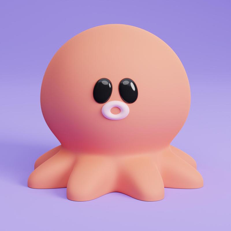CUTE BABY OCTOPUS - TOYTAKU PRINTS