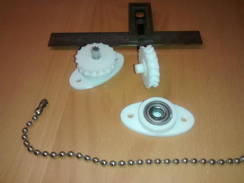 Window Skylight Shade Rod, Pulley, and Bearing