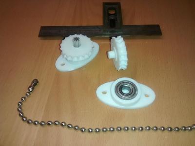 Window Skylight Shade Rod, Pulley, and Bearing