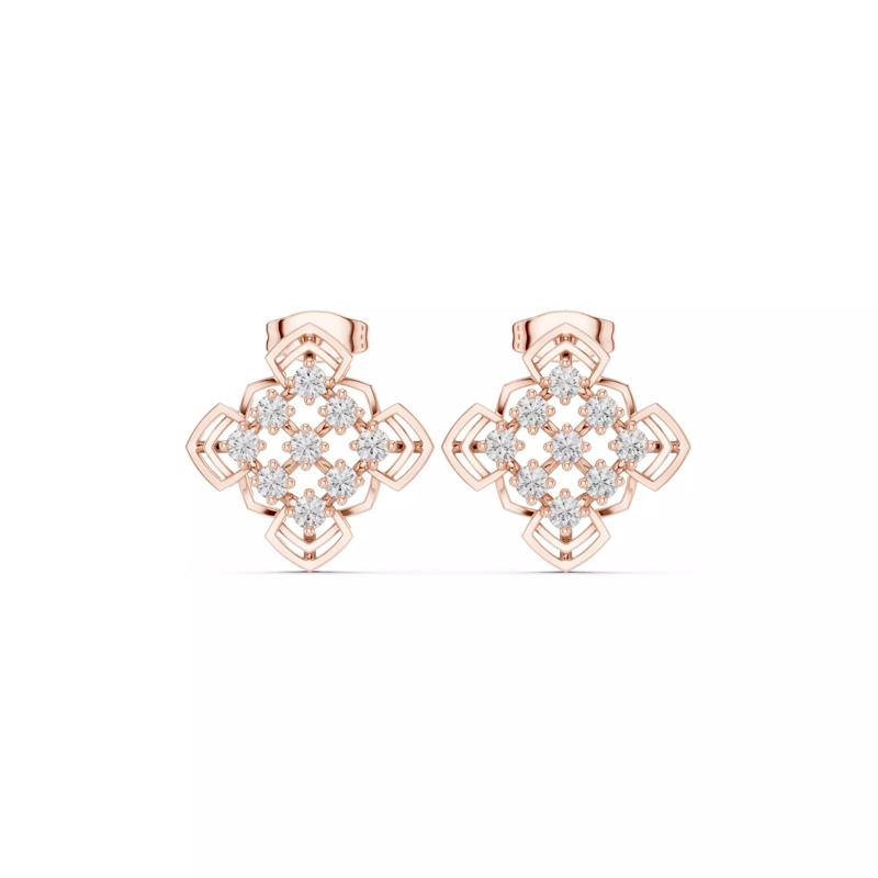 Diamond Studs Earrings 3dm stl renders animation videos details