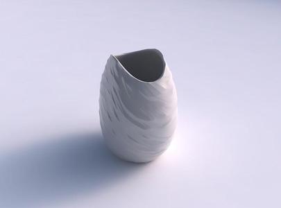 Bowl compressed with fibers smooth inside