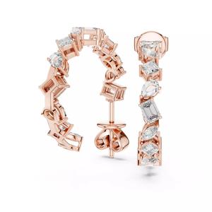 Diamond Hoops Earrings 3dm stl renders animation videos details