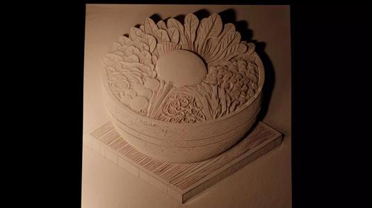 Bibimbap CNC 3d Print High Relief Sand Casting