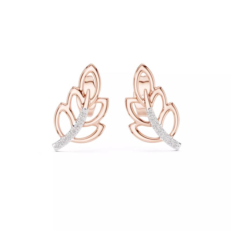 Diamond Studs Earrings 3dm stl renders details 360 animation