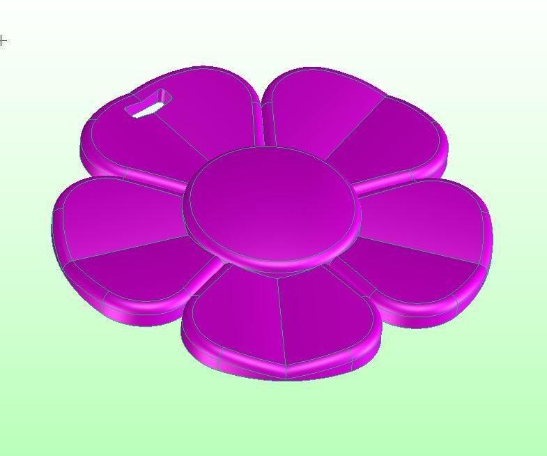 Luggage Tag - Flower with Zip Tie hole