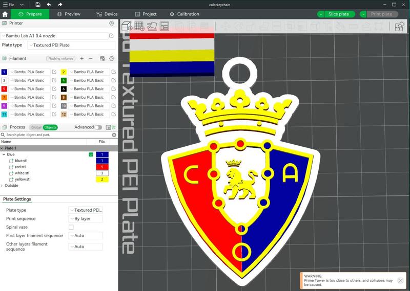 La Liga Osasuna Keychain Shield color printable and renderable