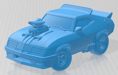 Ford Falcon V8 Interceptor Cartoon Toy Printable Car