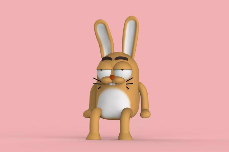 Boring Rabbit 3D Print Character