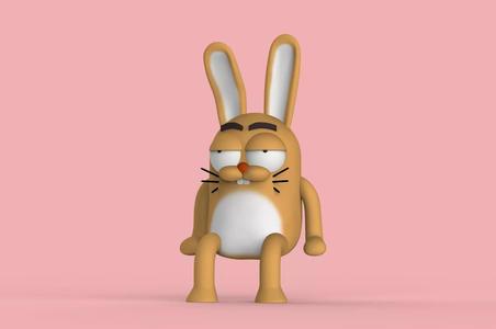 Boring Rabbit 3D Print Character