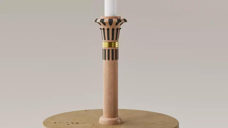 Porta velas - Candelabro columna egipcia