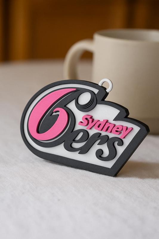 BBL Sydney Sixers badge color printable and renderable