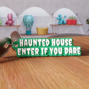 3D Haunted House Keychain STL File - 453