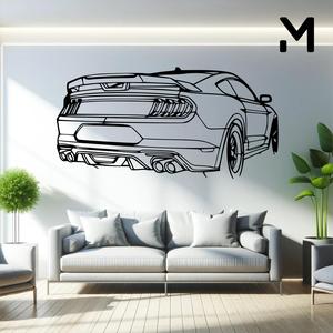 Wall Silhouette: Ford - mustang gt 2020 angle