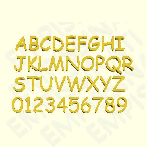COMIC SANS - 3D LETTERS, NUMBERS AND SYMBOLS