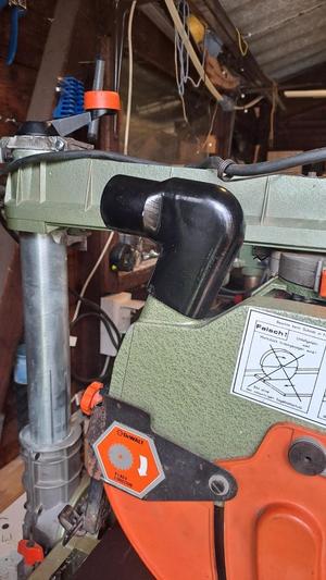 Suction adapter for DeWalt radial arm saw