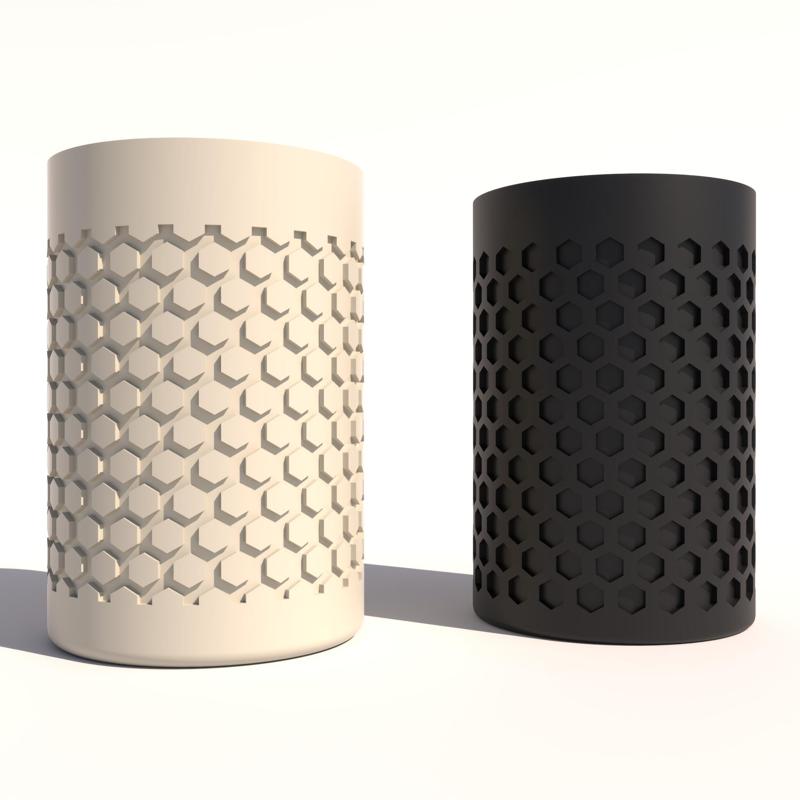 Two hexagon vases pack