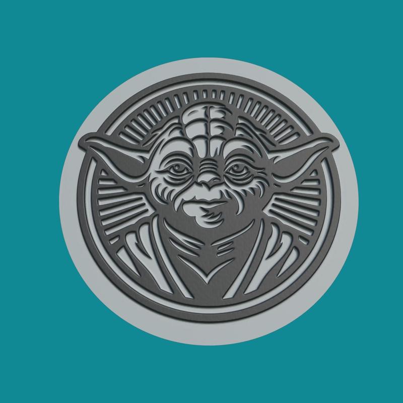 Yoda Print Model Yoda Medallion Yoda Wall Decor