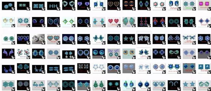 10000 Women Diamond Earrings 3dm detail bulk collection