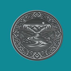 River Medallion River 3d Print Model